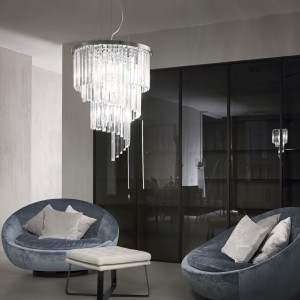 Lampa wisząca CARLTON SP12 CROMO chrom 166247 Ideal lux