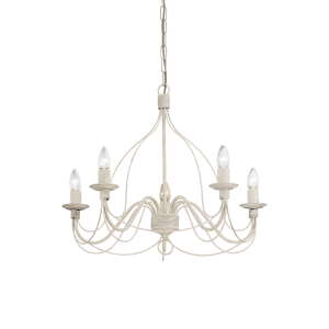 Lampa wisząca CORTE SP5 BIANCO ANTICO antyczna biel 005881 Ideal lux