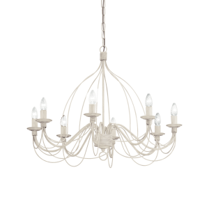 Lampa wisząca CORTE SP8 BIANCO ANTICO antyczna biel 005898 Ideal lux