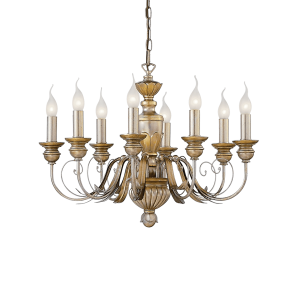 Lampa wisząca FIRENZE SP8 ORO ANTICO antycze złoto 020839 Ideal lux