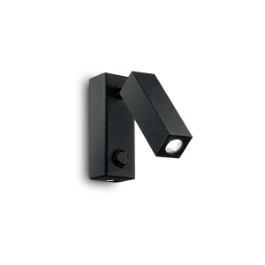 Kinkiet PAGE AP SQUARE NERO czarny 142241 Ideal lux