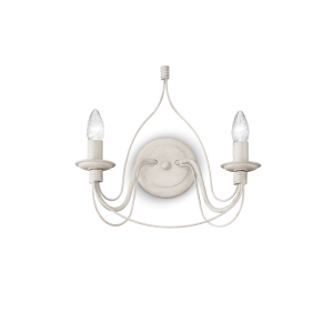 Kinkiet CORTE AP2 BIANCO ANTICO antyczna biel 028460 Ideal lux