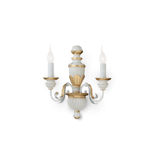 Kinkiet FIRENZE AP2 BIANCO ANTICO antyczna biel 012902 Ideal lux