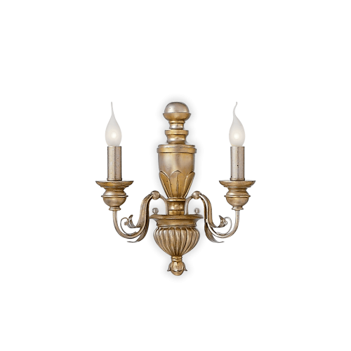 Kinkiet FIRENZE AP2 ORO ANTICO antyczne złoto 020846 Ideal lux