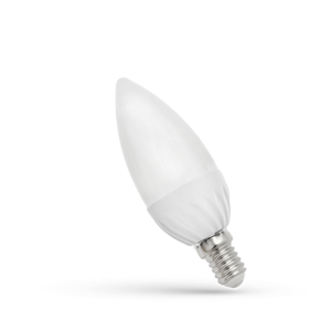 ŻARÓWKA śWIECZKA LED 6W E14 BARWA CIEPŁA 3000K 520LM 230V SPECTRUMLED