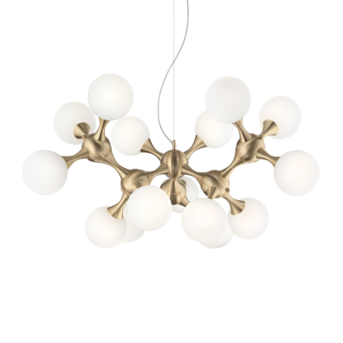 Lampa wisząca NODI SP15 OTTONE SATINATO mosiądz 241012 Ideal lux