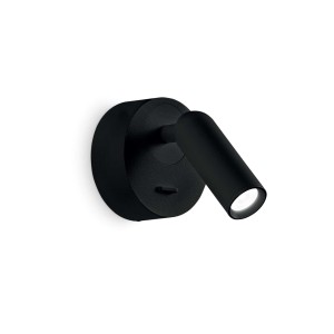Kinkiet BEAN ROUND AP NERO 260617 Ideal lux
