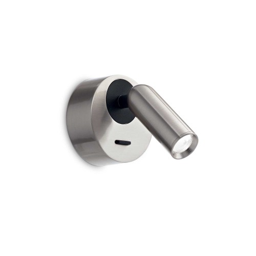 Kinkiet BEAN ROUND AP NICKEL 260631 Ideal lux