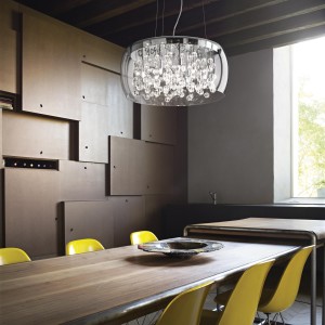 Lampa wisząca AUDI-80 SP5 FUME' przydymione szkło 197661 Ideal lux