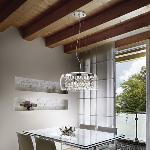 Lampa wisząca AUDI-80 SP5 TRASPARENTE transparentna 031743 Ideal lux