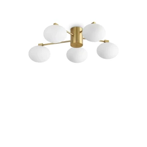 Lampa sufitowa HERMES PL5 D60 OTTONE  IP20 Mosiądz 316697 Ideal lux