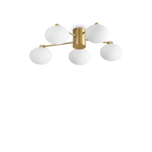 Lampa sufitowa HERMES PL5 D60 OTTONE  IP20 Mosiądz 316697 Ideal lux