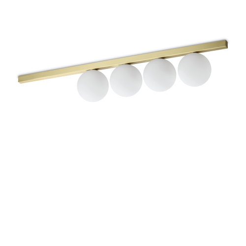 Lampa sufitowa BINOMIO PL4 OTTONE  IP20 Mosiądz 328461 Ideal lux