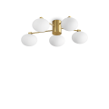 Lampa sufitowa HERMES PL5 D60 OTTONE  IP20 Mosiądz 316697 Ideal lux