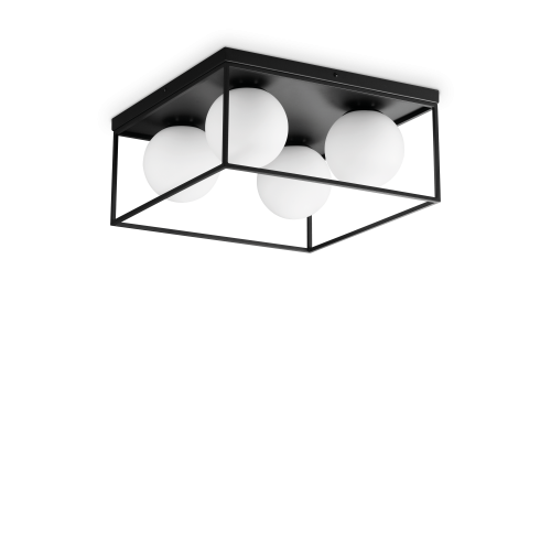 Lampa sufitowa LINGOTTO PL4 NERO  IP20 Czarny 327860 Ideal lux