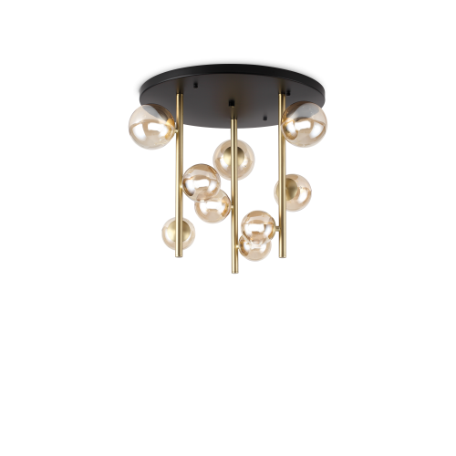 Lampa sufitowa PERLAGE PL9 AMBRA  IP20 Bursztyn 328409 Ideal lux