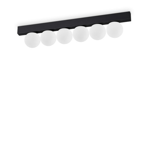 Lampa sufitowa PING PONG PL6 NERO 3000K IP20 Czarny 313290 Ideal lux