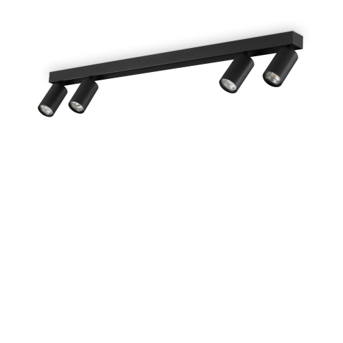 Lampa sufitowa PROFILO PL4 NERO  IP20 Czarny 328195 Ideal lux