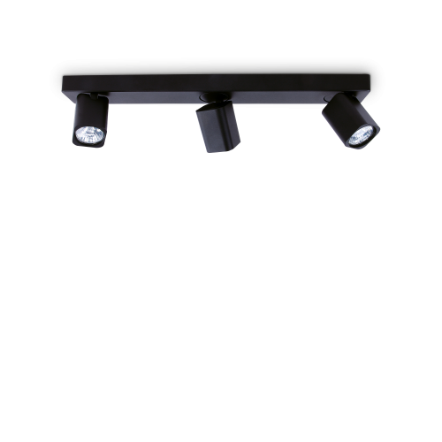 Lampa sufitowa RUDY PL3 SQUARE NERO  IP20 Czarny 321516 Ideal lux