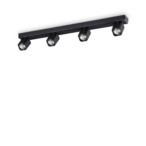 Lampa sufitowa RUDY PL4 SQUARE NERO  IP20 Czarny 321523 Ideal lux