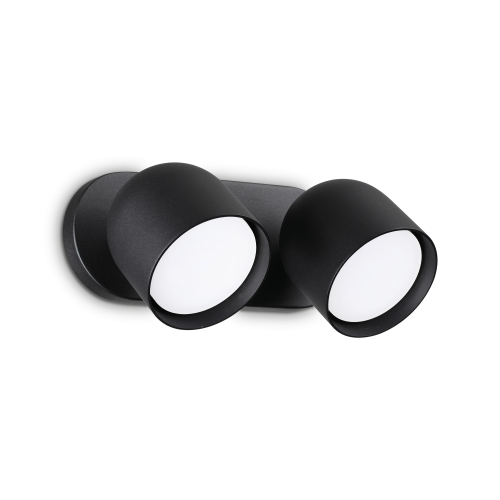 Kinkiet reflektorek ścienny podwójny DODO AP2 NERO  IP20 Czarny 327938 Ideal lux