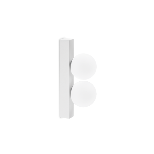 Kinkiet lampa ścienna z szklanymi kloszami PING PONG AP2 BIANCO 3000K IP20 Biały 328270 Ideal lux