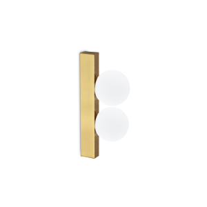 Kinkiet lampa ścienna z szklanymi kloszami PING PONG AP2 OTTONE 3000K IP20 Mosiądz 328287 Ideal lux