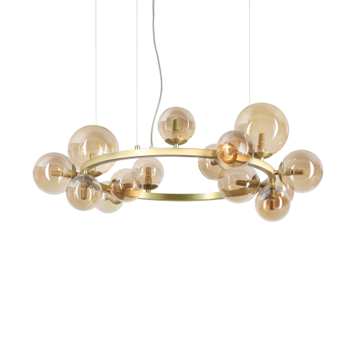 Lampa wisząca PERLAGE SP14 AMBRA  IP20 Bursztyn 322797 Ideal lux