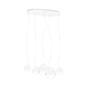 Lampa wisząca MAPA CLEAR SP5 Opal 346632 Ideal Lux