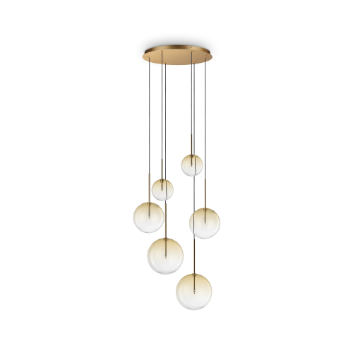 Lampa wisząca EQUINOXE SP6 Bursztyn SFUMATO 345406 Ideal Lux