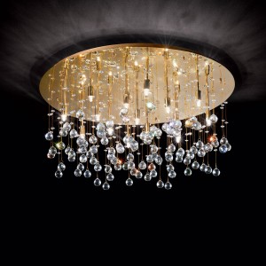 Lampa sufitowa MOONLIGHT PL15 złota 082790 Ideal lux