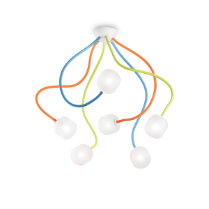 Lampa sufitowa z elastycznymi ramionami OCTOPUS PL6 multikolor 174976 Ideal lux