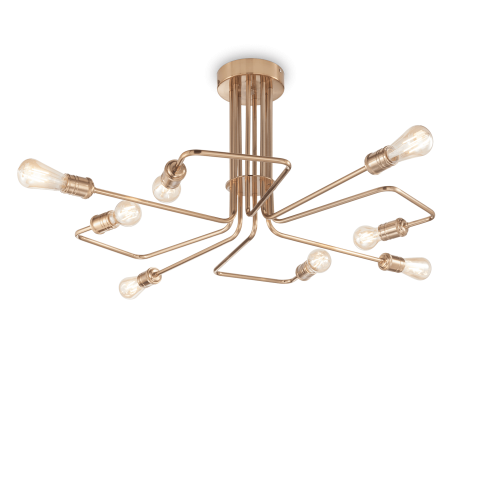 Lampa sufitowa TRIUMPH PL8 antyczny mosiądz 160313 Ideal lux