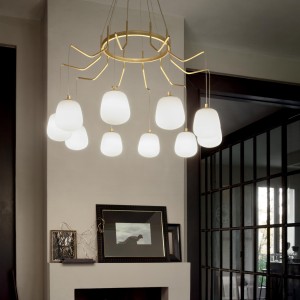 Lampa wisząca KAROUSEL SP10 mosiądz 206394 Ideal lux