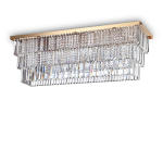 Lampa sufitowa MARTINEZ PL8 złoty 213569 Ideal lux