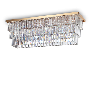 Lampa sufitowa MARTINEZ PL8 złoty 213569 Ideal lux