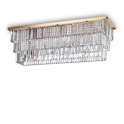 Lampa sufitowa MARTINEZ PL8 złoty 213569 Ideal lux