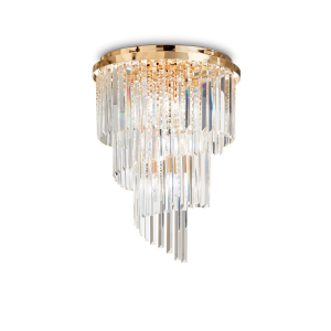 Lampa sufitowa CARLTON PL12 złota 213507 Ideal lux