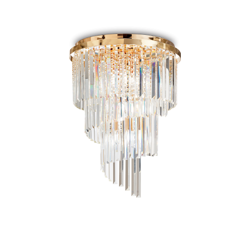 Lampa sufitowa CARLTON PL12 złota 213507 Ideal lux