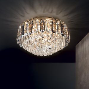 Lampa sufitowa MAGNOLIA PL7 złota 241296 Ideal lux