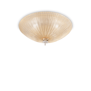 Lampa sufitowa SHELL PL3 bursztynowa 140179 Ideal lux
