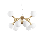 Lampa wisząca NODI SP9 OTTONE SATINATO mosiądz 241036 Ideal lux