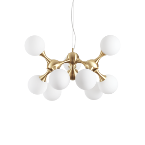 Lampa wisząca NODI SP9 OTTONE SATINATO mosiądz 241036 Ideal lux