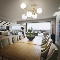 Lampa sufitowa NODI PL5 OTTONE SATINATO mosiądz 241050 Ideal lux
