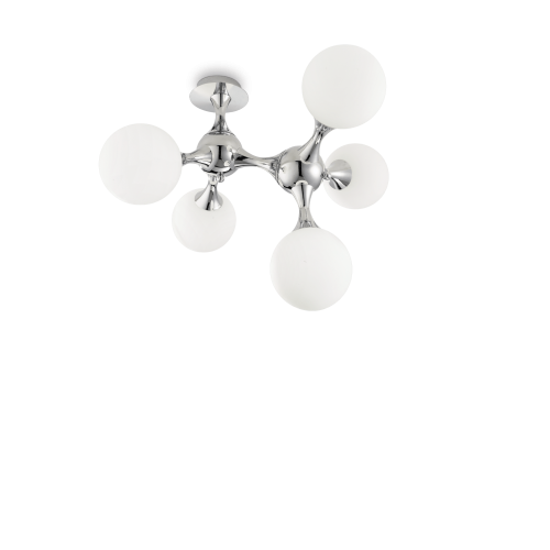 Lampa sufitowa NODI PL5 BIANCO biała/chrom Ideal lux