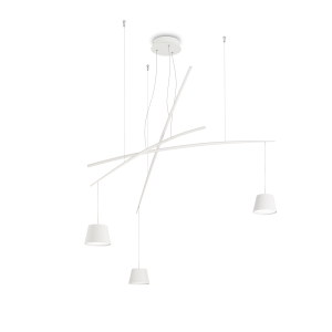 Lampa wisząca FISH SP3 BIANCO biała 196961 Ideal lux
