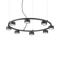 Lampa wisząca MINOR ROUND SP8 czarna 235547 Ideal lux